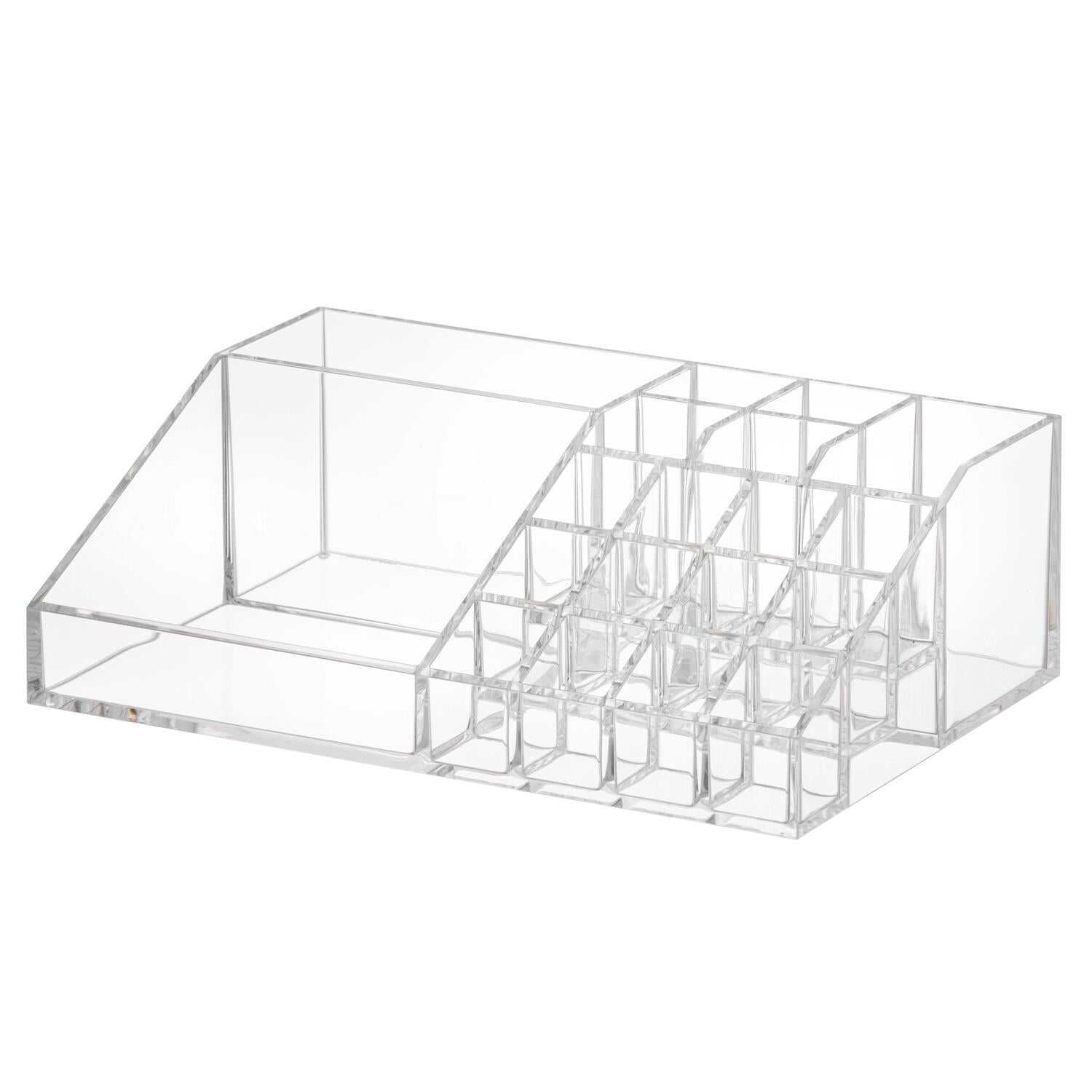 Akryl opbevaring, klar - 19 rum